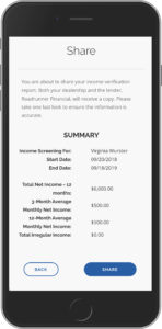 SHARE INSTANT PROOF OF INCOME REPORT ON SMARTPHONE